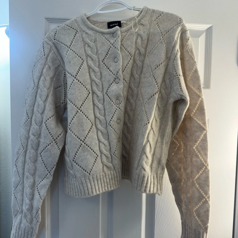 Simons Cream Knit Cardigan - Picture 2 of 2